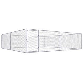 Perrera de exterior de acero galvanizado 4x4x1 m