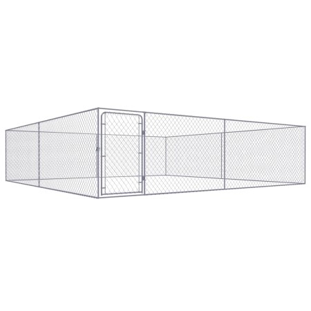 Perrera de exterior de acero galvanizado 4x4x1 m