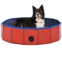 Piscina para perros plegable PVC rojo 80x20 cm