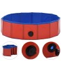 Piscina para perros plegable PVC rojo 80x20 cm
