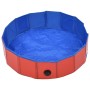 Piscina para perros plegable PVC rojo 80x20 cm