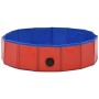 Piscina para perros plegable PVC rojo 80x20 cm