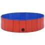 Piscina para perros plegable PVC rojo 120x30 cm
