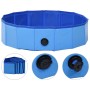 Piscina para perros plegable PVC azul 80x20 cm