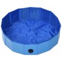 Piscina para perros plegable PVC azul 80x20 cm