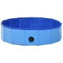 Piscina para perros plegable PVC azul 80x20 cm