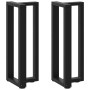 Patas para consola en forma de T (2 unidades), color negro, 38