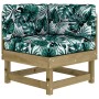 5-piece garden furniture set with impregnated pine wood cushions by vidaXL, Garden sets - Ref: Foro24-3186045, Price: 409,27 ...