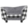 Sofá para perro felpa gris 68x38x38 cm