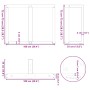 Patas para mesa de comedor en forma de T (2 unidades)