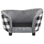 Sofá para perro felpa gris 68x38x38 cm
