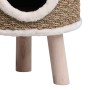 Casa para gatos con patas de madera 41 cm hierba marina
