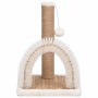 Árbol para gatos con cepillo de aseo y poste rascador