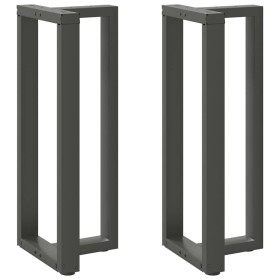 Patas para mesa de bar en forma de T (2 unidades), antracita