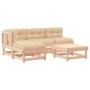 5-teiliges Gartenmöbel-Set und Massivholzkissen von vidaXL, Gartensets - Ref: Foro24-3186039, Preis: 384,42 €, Rabatt: %