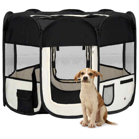 Parque de perros plegable bolsa de transporte negro 90x90x58 cm en Casetas y cercados para perros | Comprar online en Foro24