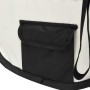 Parque de perros plegable y bolsa transporte negro 125x125x61cm