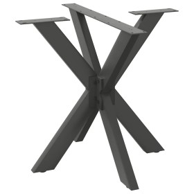 Pata de mesa de comedor forma araña antracita 85x85x(72-73) cm