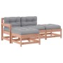 4-teiliges Gartenmöbel-Set mit Kissen aus Douglasienholz von vidaXL, Gartensets - Ref: Foro24-3186023, Preis: 320,20 €, Rabat...