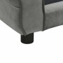 Sofá para perros felpa gris oscuro 72x45x30 cm