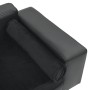 Sofá para perros felpa y cuero sintético gris oscuro 81x43x31cm
