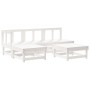 5-teiliges Gartenmöbel-Set und weiße Massivholzkissen von vidaXL, Gartensets - Ref: Foro24-3186040, Preis: 406,61 €, Rabatt: %