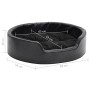 Cama para perros felpa y cuero sintético negra 69x59x19 cm