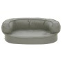 Colchón para cama de perro ergonómico aspecto lino gris 60x42cm