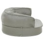 Colchón para cama de perro ergonómico aspecto lino gris 60x42cm