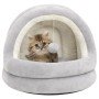 Cama para gatos color crema y gris 40x40x35 cm