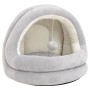 Cama para gatos color crema y gris 40x40x35 cm