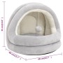 Cama para gatos color crema y gris 40x40x35 cm