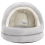Cama para gatos color gris y crema 50x50x45 cm