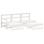 5-teiliges Gartenmöbel-Set und weiße Massivholzkissen von vidaXL, Gartensets - Ref: Foro24-3186054, Preis: 417,66 €, Rabatt: %