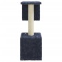 Rascador para gatos con postes de sisal gris oscuro 60 cm