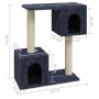 Rascador para gatos con postes de sisal gris oscuro 60 cm