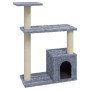 Rascador para gatos con postes de sisal gris claro 70 cm en Mobiliario para gatos | Comprar online en Foro24