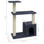 Rascador para gatos con postes de sisal gris oscuro 70 cm