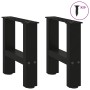 Patas para mesa de centro negras (2 unidades, 40 x 30-31 cm