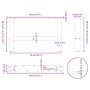 Patas para mesa de centro negras (2 unidades, 50 x 30-31 cm
