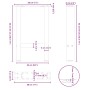Patas para mesa de centro negras (2 unidades, 28 x 42-43 cm