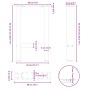 Patas para mesa de centro negras (2 unidades, 38 x 42-43 cm