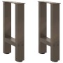 Patas para mesa de centro de acero natural (2 unidades, 38 x