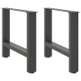 Patas para mesa de centro antracita (2 unidades, 50 x 42-43 cm