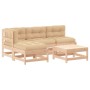 Gartenmöbel-Set 5-teilig und Kissen aus massivem Holz von vidaXL, Gartensets - Ref: Foro24-3186046, Preis: 355,84 €, Rabatt: %
