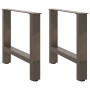 Patas para mesa de centro de acero natural (2 unidades, 50 x