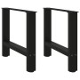 Patas para mesa de centro negras (2 unidades, 60 x 42-43 cm