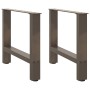 Patas para mesa de centro de acero natural (2 unidades, 60 x