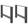 Patas para mesa de centro antracita (2 unidades, 70 x 42-43 cm