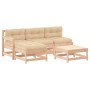 5-piece garden furniture set and solid wood cushions by vidaXL, Garden sets - Ref: Foro24-3186060, Price: 348,67 €, Discount: %